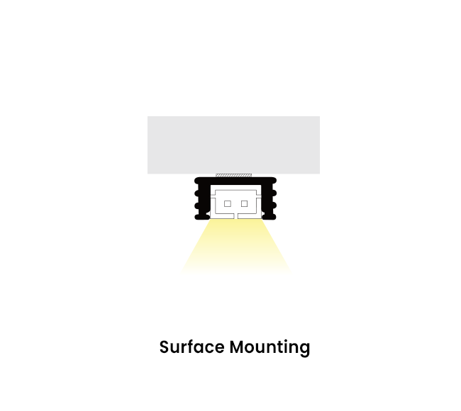 Surface Linear lights Type-A mounting